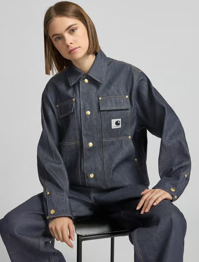 Carhartt Work In Progress Regular fit jeansjack met logopatch model 'Arctic' - Foto 2