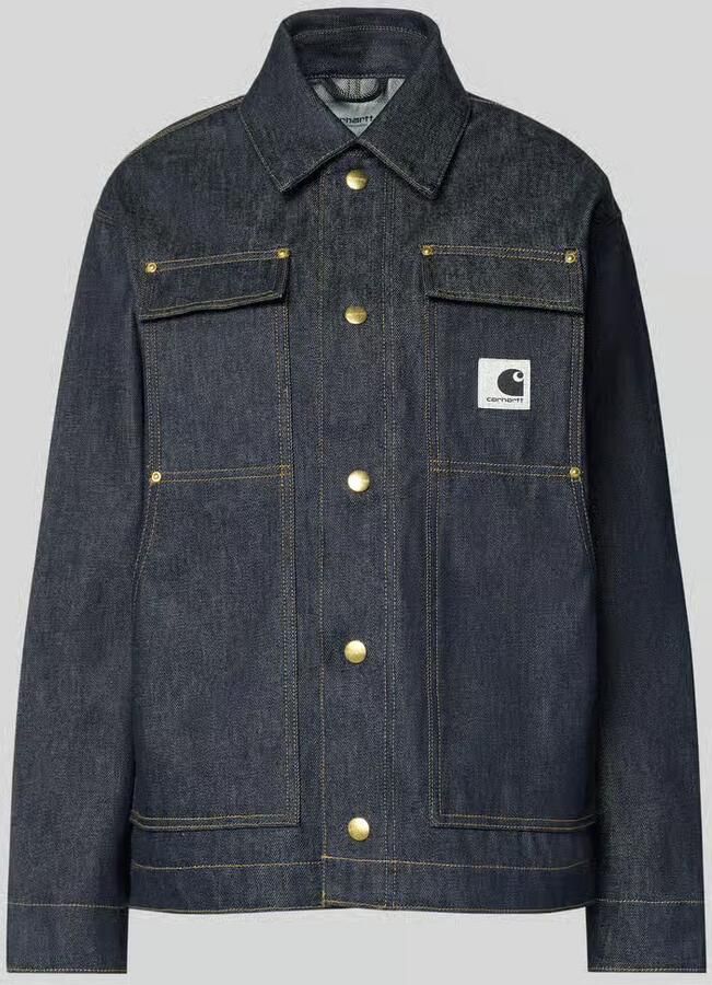 Carhartt Work In Progress Regular fit jeansjack met logopatch model 'Arctic'