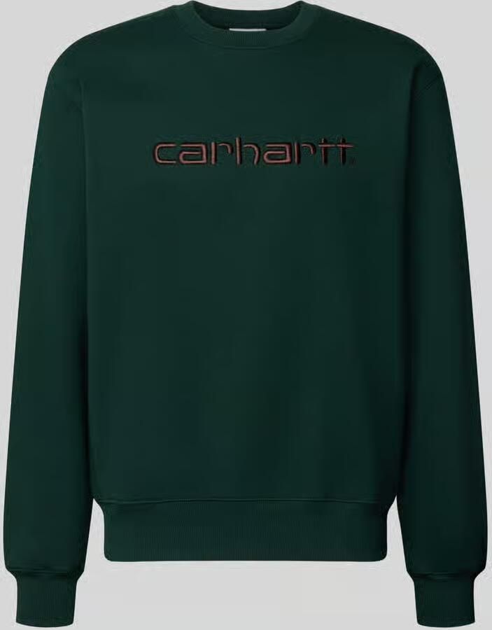 Carhartt Work In Progress Regular fit sweatshirt van katoenmix met geborduurd logo