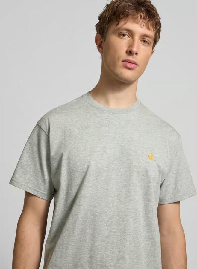 Carhartt WIP S s Chase T-shirt T-shirts Kleding grey heather gold maat: S beschikbare maaten:S - Foto 5
