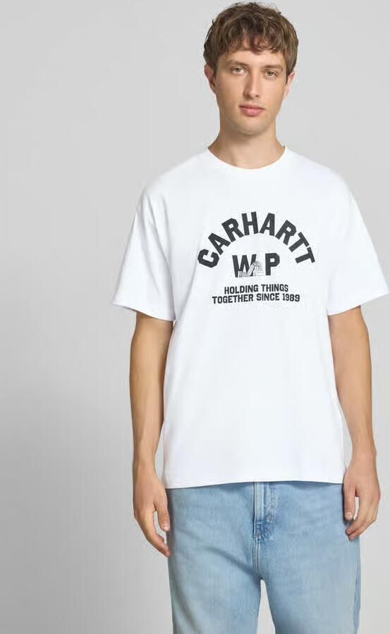 Carhartt Work In Progress Regular fit t-shirt van puur katoen model 'Column' - Foto 3