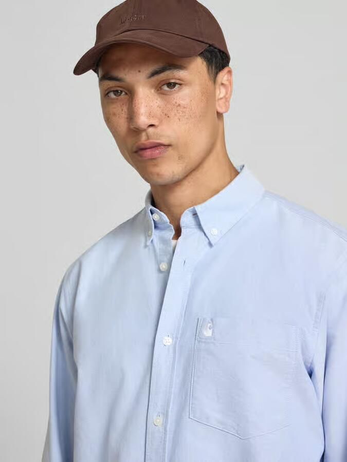 Carhartt Work In Progress Regular fit vrijetijdsoverhemd met button-downkraag model 'LOGO'