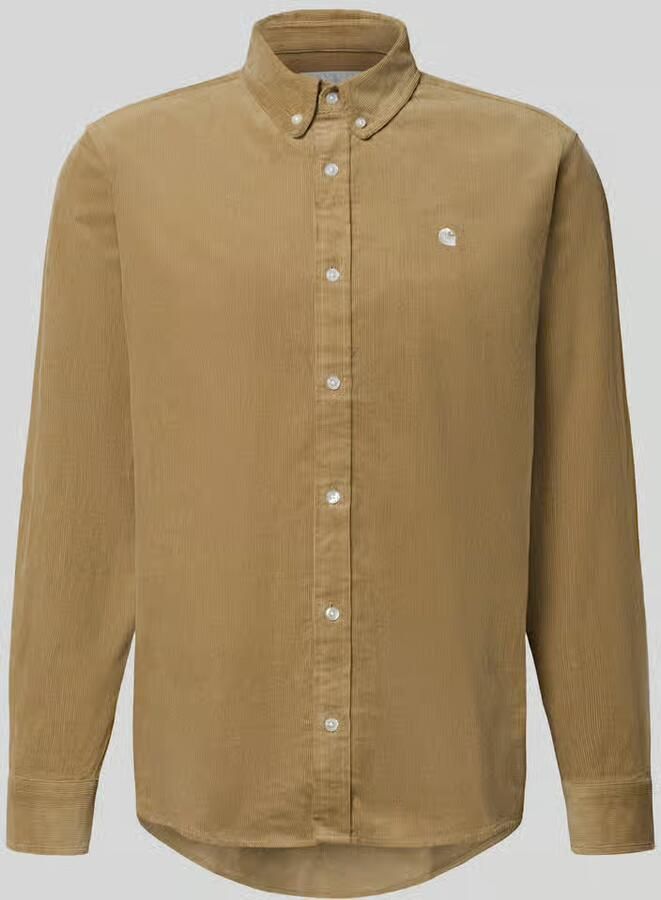 Carhartt Work In Progress Regular fit vrijetijdsoverhemd van corduroy met button-downkraag - Foto 4