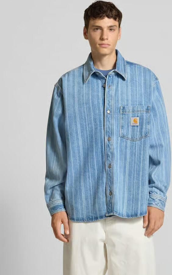 Carhartt Work In Progress Relaxed fit jeansoverhemd met borstzak model 'Rylan' - Foto 2