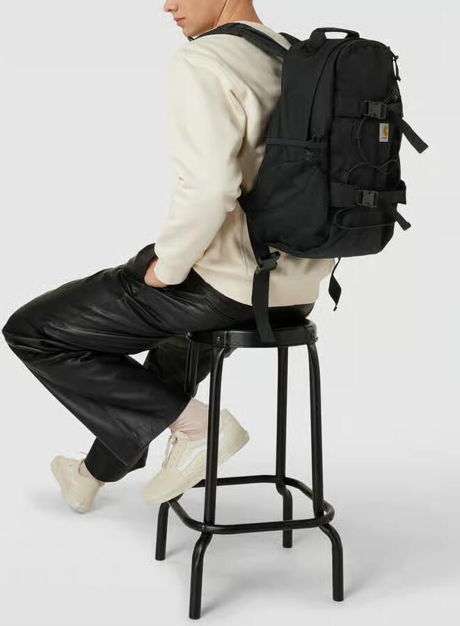 Carhartt WIP Kickflip Rugzak Gerecycled Polyester Canvas `Zwart` Black Heren - Foto 3