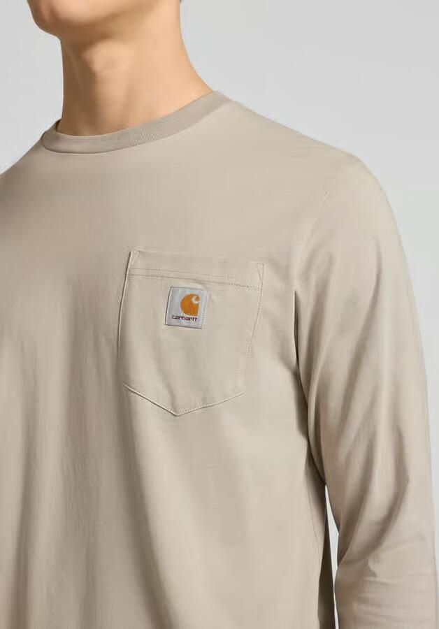 Carhartt Work In Progress Shirt met lange mouwen met borstzak en labeldetail