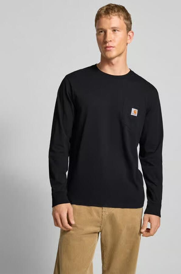Carhartt Work In Progress Shirt met lange mouwen met borstzak en labeldetail - Foto 4
