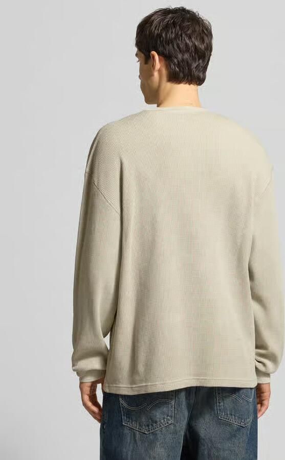 Carhartt Work In Progress Shirt met lange mouwen structuurmotief en ronde hals