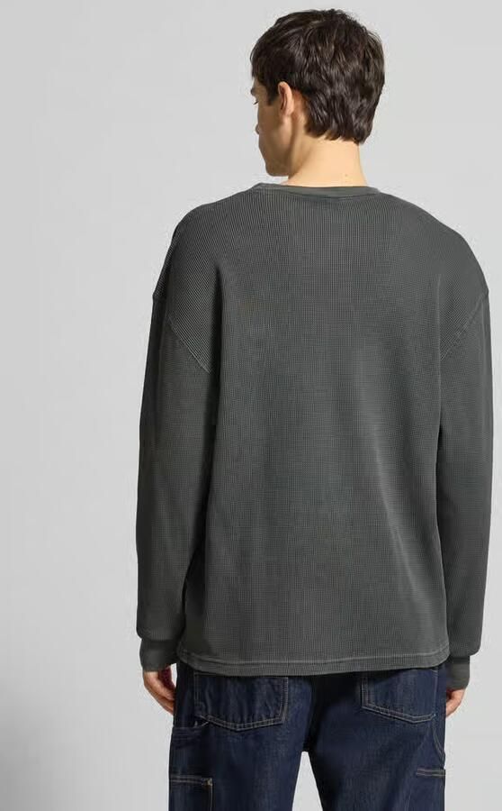 Carhartt Work In Progress Shirt met lange mouwen structuurmotief en ronde hals