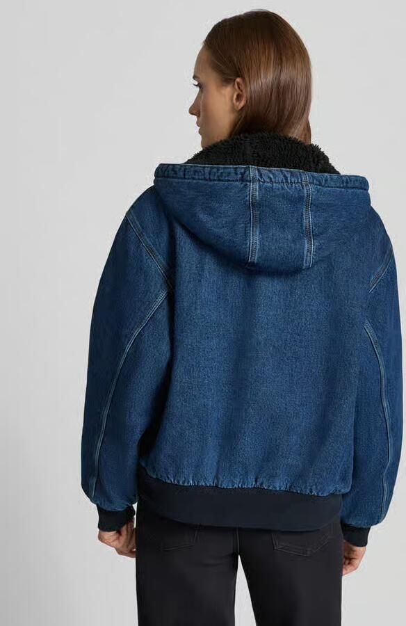Carhartt WIP Blauwe Stone Washed Denim Jack met Sherpa Interieur Blue Heren - Foto 3