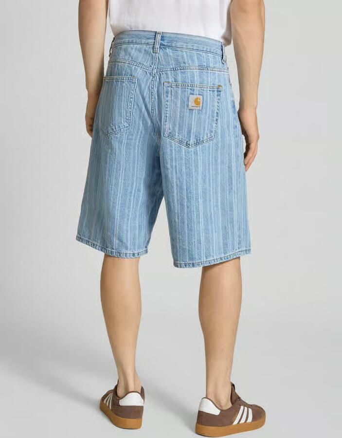 Carhartt Work In Progress Straight fit korte jeans met all-over print model 'Rylan'
