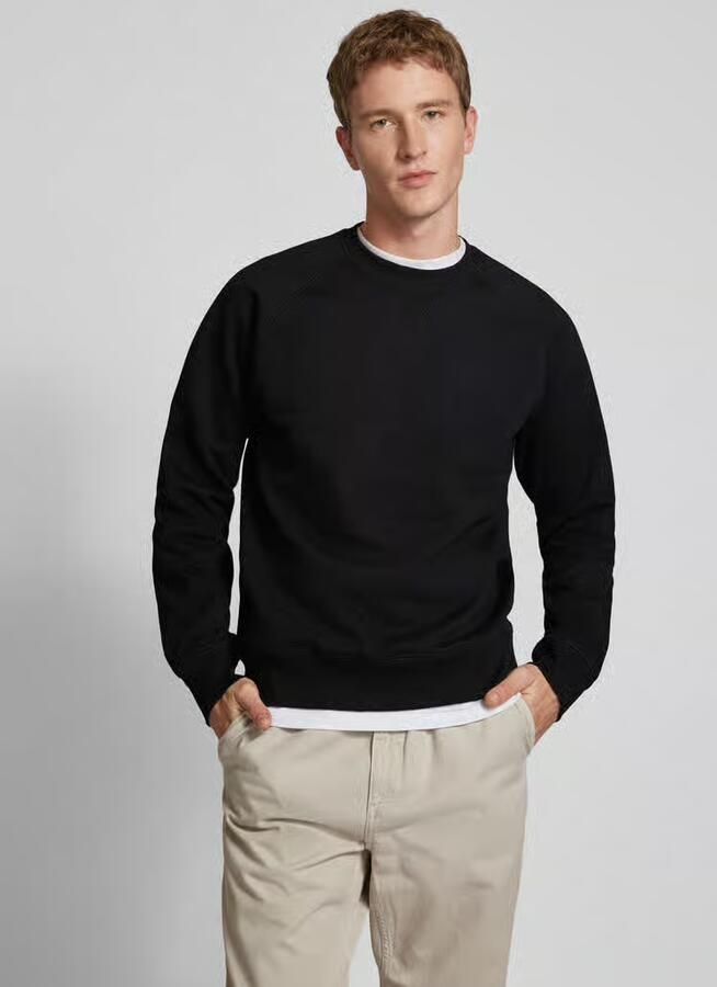 Carhartt WIP Zwart Goud Crewneck Sweatshirt Zachte Pasvorm Black Heren - Foto 2