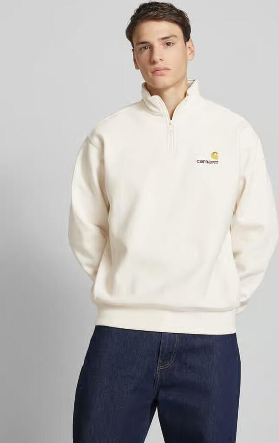 Carhartt WIP Half Zip American Script Sweatshirt Hooded vesten Kleding natural maat: M beschikbare maaten:M L XL XXL - Foto 2