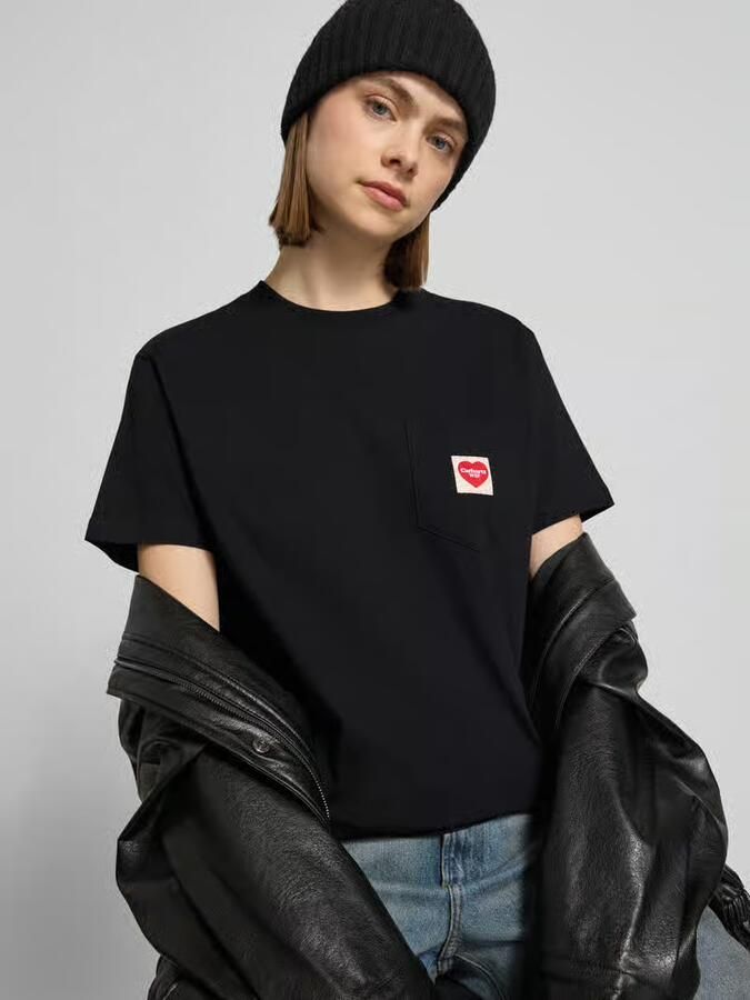 Carhartt Work In Progress T-shirt van puur biologisch katoen met labelpatch
