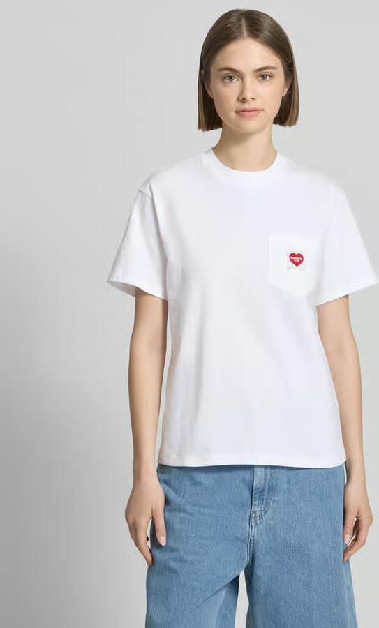 Carhartt Work In Progress T-shirt van puur biologisch katoen met labelpatch - Foto 2