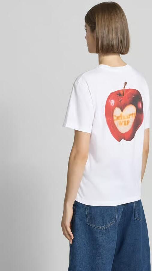 Carhartt Work In Progress T-shirt met labelprint model 'Spoiled' - Foto 3