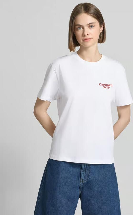 Carhartt Work In Progress T-shirt met labelprint model 'Spoiled' - Foto 2