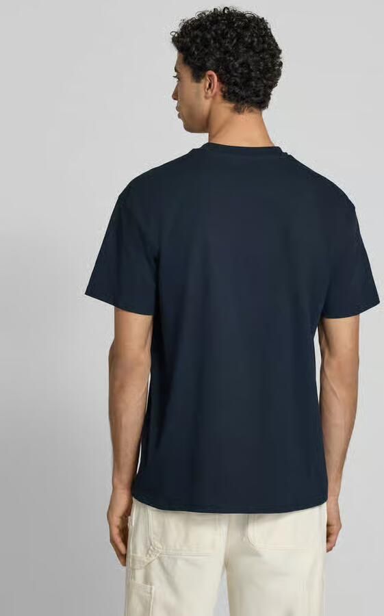 Carhartt Work In Progress T-shirt met Labelstitching en Ronde hals