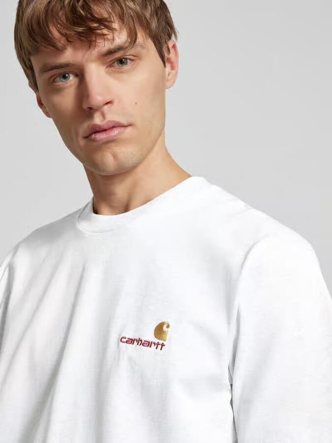 Carhartt Work In Progress Regular fit T-shirt van puur katoen model 'American' - Foto 5