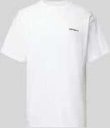 Carhartt WIP Script Borduurwerk T-shirt in Wit Zwart White Heren - Foto 4