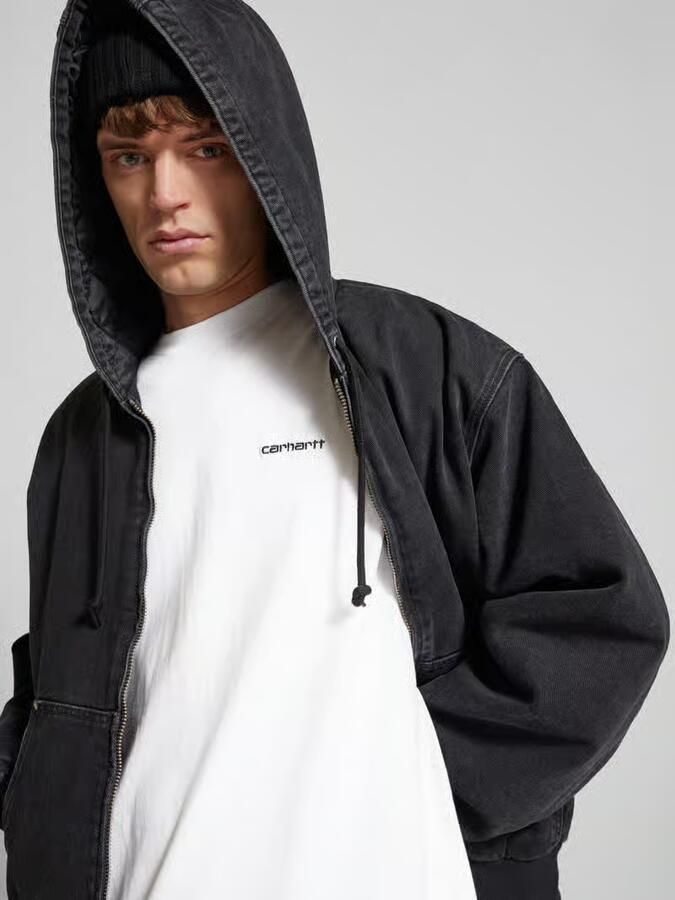 Carhartt WIP Script Borduurwerk T-shirt in Wit Zwart White Heren - Foto 7