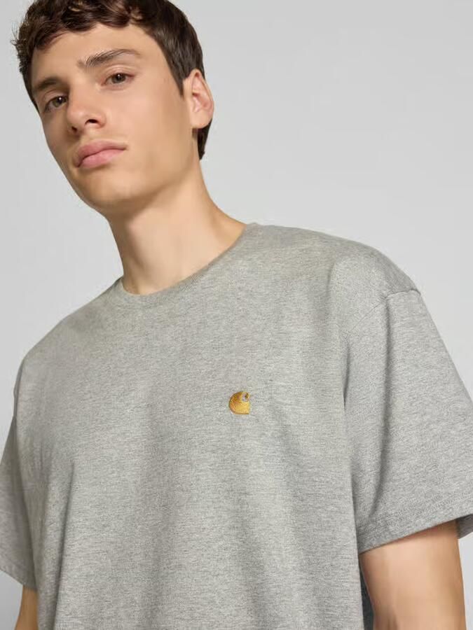 Carhartt WIP S s Chase T-shirt T-shirts Kleding grey heather gold maat: S beschikbare maaten:S - Foto 4