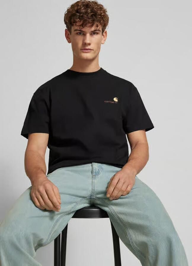 Carhartt Work In Progress T-shirt met labelstitching model 'American Script' - Foto 2