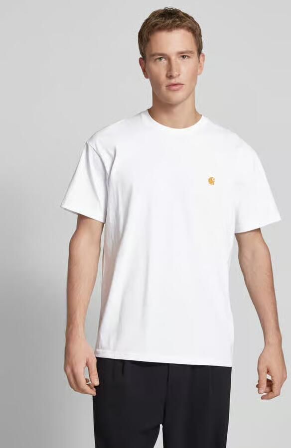 Carhartt WIP Short Sleeve Chase T-shirt T-shirts Kleding white gold maat: L beschikbare maaten:S L XL - Foto 5