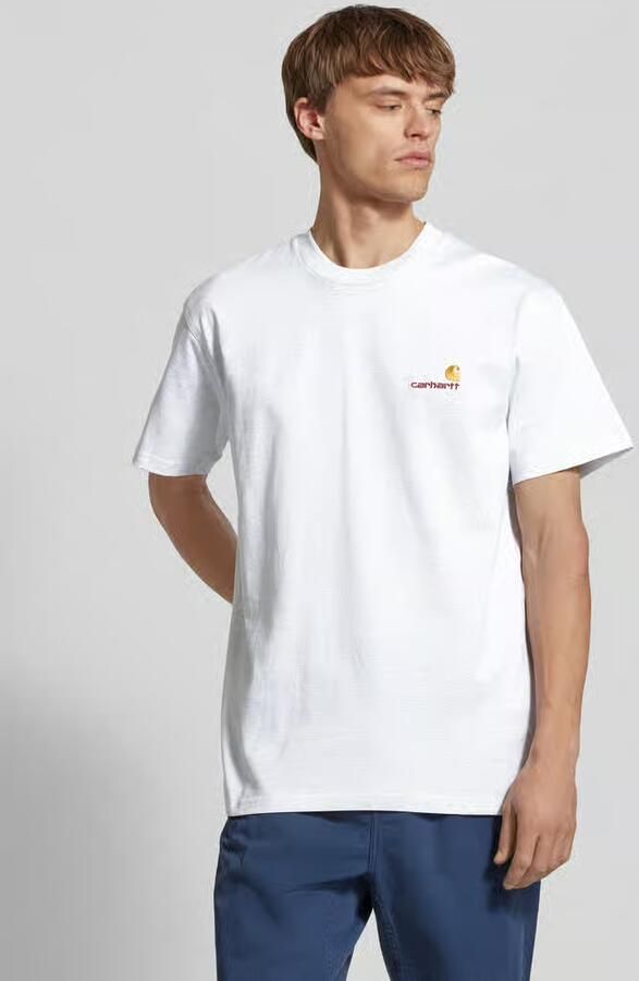 Carhartt Work In Progress Regular fit T-shirt van puur katoen model 'American' - Foto 6
