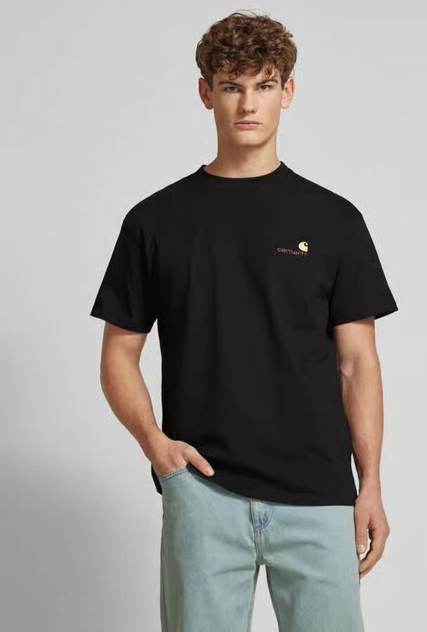 Carhartt Work In Progress T-shirt met labelstitching model 'American Script' - Foto 3