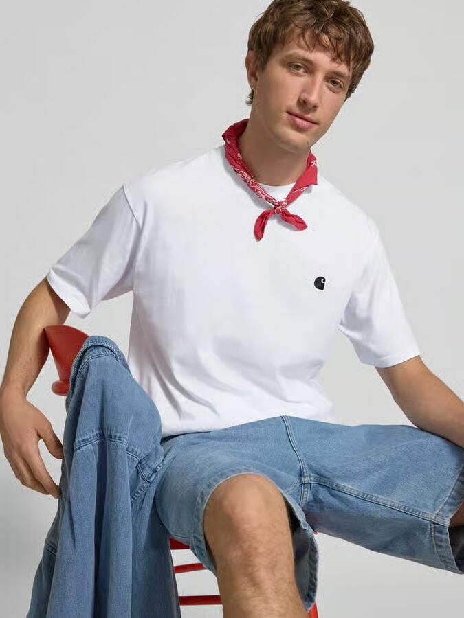 Carhartt Work In Progress T-shirt met labelstitching model 'Madison'