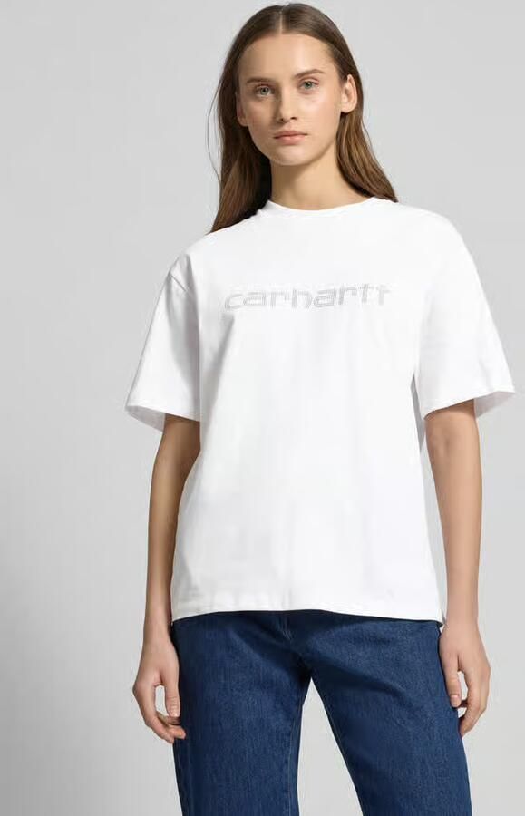 Carhartt Work In Progress T-shirt met strass-steentjes model 'Rivet' - Foto 2