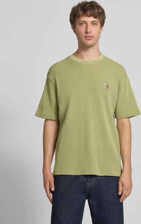 Carhartt Work In Progress T-shirt met structuurpatroon model 'Nelson' - Foto 3
