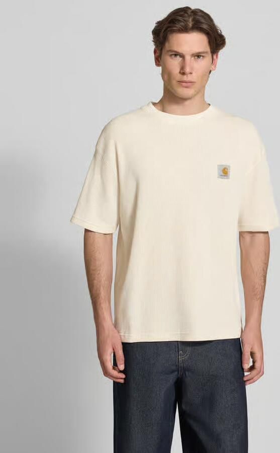 Carhartt Work In Progress T-shirt met structuurpatroon model 'Nelson' - Foto 4
