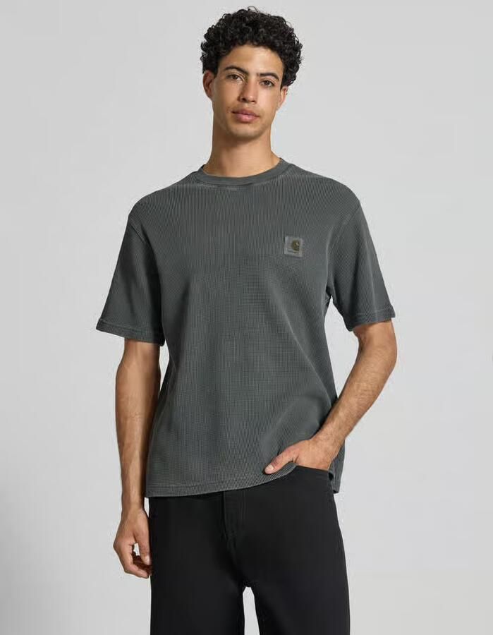 Carhartt Work In Progress T-shirt met structuurpatroon model 'Nelson' - Foto 2