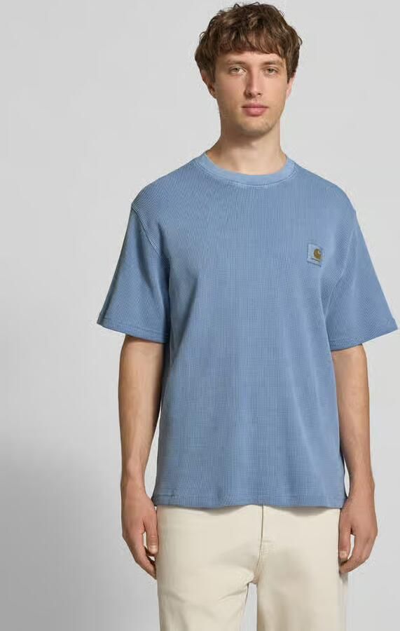 Carhartt Work In Progress T-shirt met structuurpatroon model 'Nelson' - Foto 4
