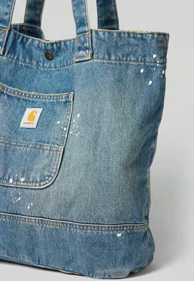Carhartt Work In Progress Tote tas van puur katoen in denimlook