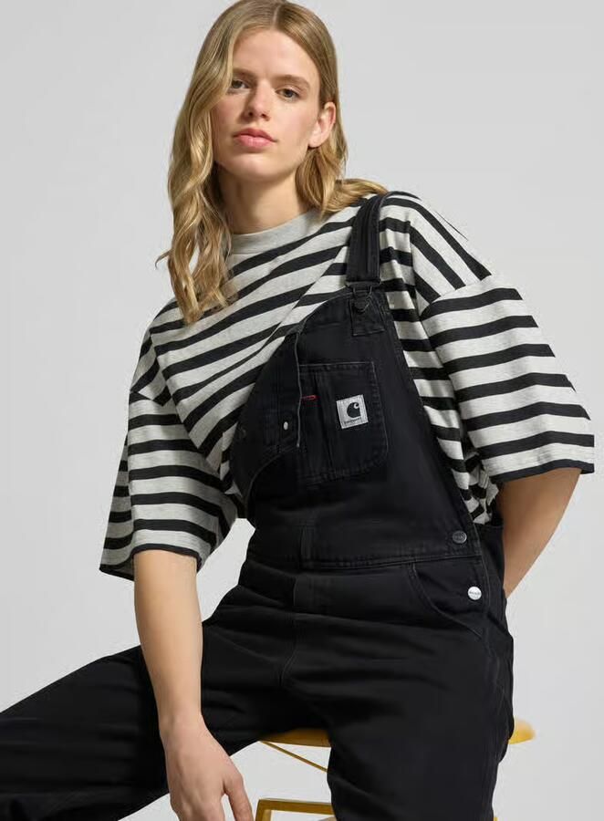 Carhartt Work In Progress Tuinbroek met borstzak en labelpatch
