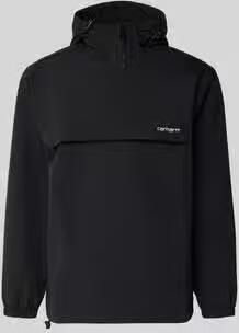 Carhartt WIP Zomer Windbreaker Pullover Lichtgewicht en stijlvol Black Heren