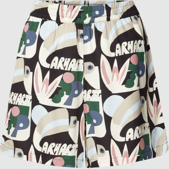 Carhartt Work In Progress Korte broek van viscose met all-over print model 'Tamas'