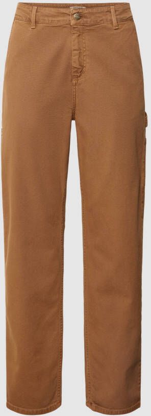 Carhartt Work In Progress Straight fit jeans met knoop- en ritssluiting