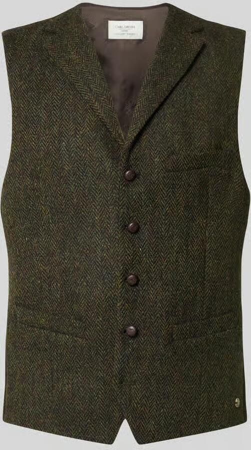 Carl gross Bodywarmer met paspelzak op de borst model 'Warner'