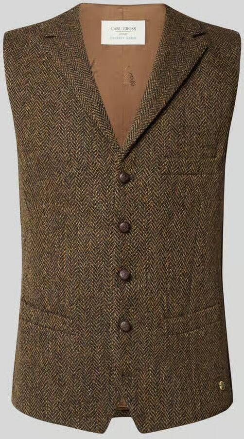 Carl gross Bodywarmer met paspelzak op de borst model 'Warner'
