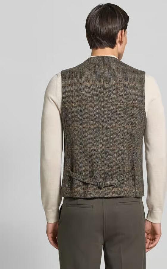 Carl gross Bodywarmer van scheerwol met paspelzak op de borst model 'Warner' - Foto 3