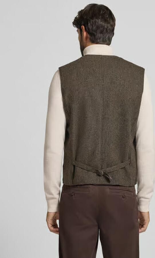 Carl gross Bodywarmer van scheerwol met v-hals model 'Wilson' - Foto 3