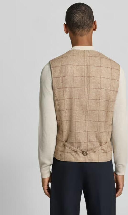 Carl gross Bodywarmer van wolmix met v-hals model 'Wilson' - Foto 2