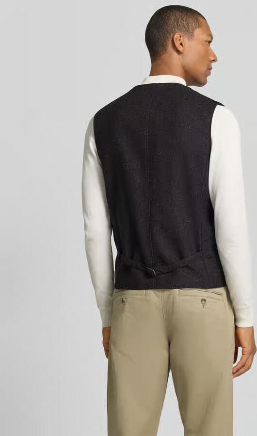 Carl gross Bodywarmer van wolmix met v-hals model 'Wilson' - Foto 2