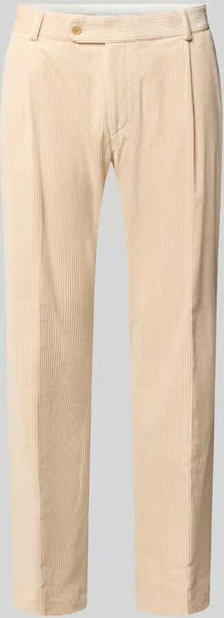 Carl gross Corduroy broek met bandplooien model 'Torry'