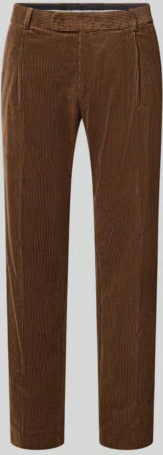 Carl gross Corduroy broek met bandplooien model 'Torry'