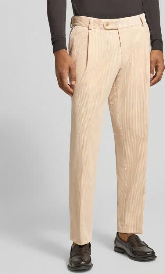 Carl gross Corduroy broek met bandplooien model 'Torry' - Foto 3